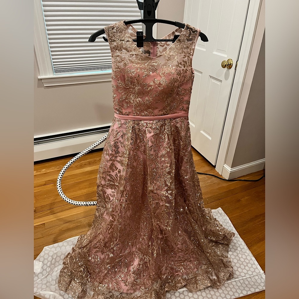 Gorgeous sparkling pink sequin gown